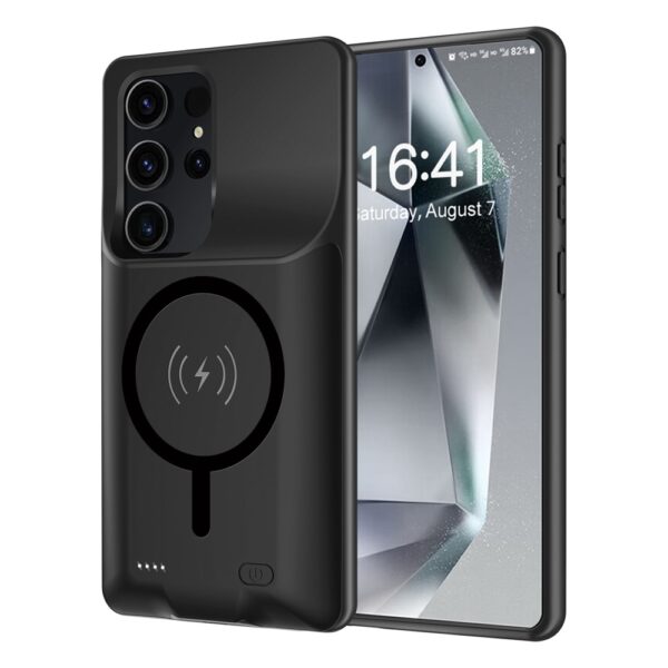 Coque de chargement TPU Edge, batterie longue durée 10 000 mAh, compatible avec MagSafe pour Samsung Galaxy S25 Ultra