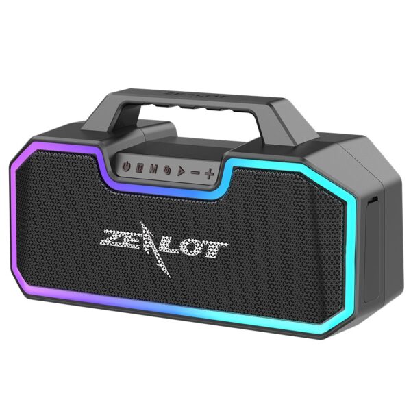 Enceinte Portable D’Extérieur ZEALOT S57 Rechargeable Bluetooth, Éclairage Coloré, Musique Sans Fil, Caisson De Basses, Prise En Charge De La Carte TF, Lecture De Musique