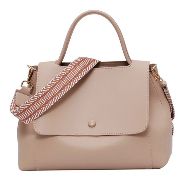 Sac cabas en similicuir bleu pour femme, bandoulière avec large anse