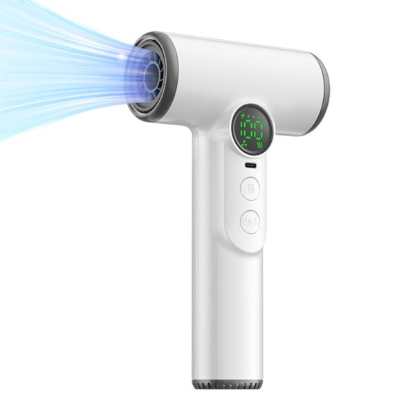 Sèche-cheveux sans fil à flux d'air puissant, idéal pour les étudiants en résidence universitaire ou les voyages